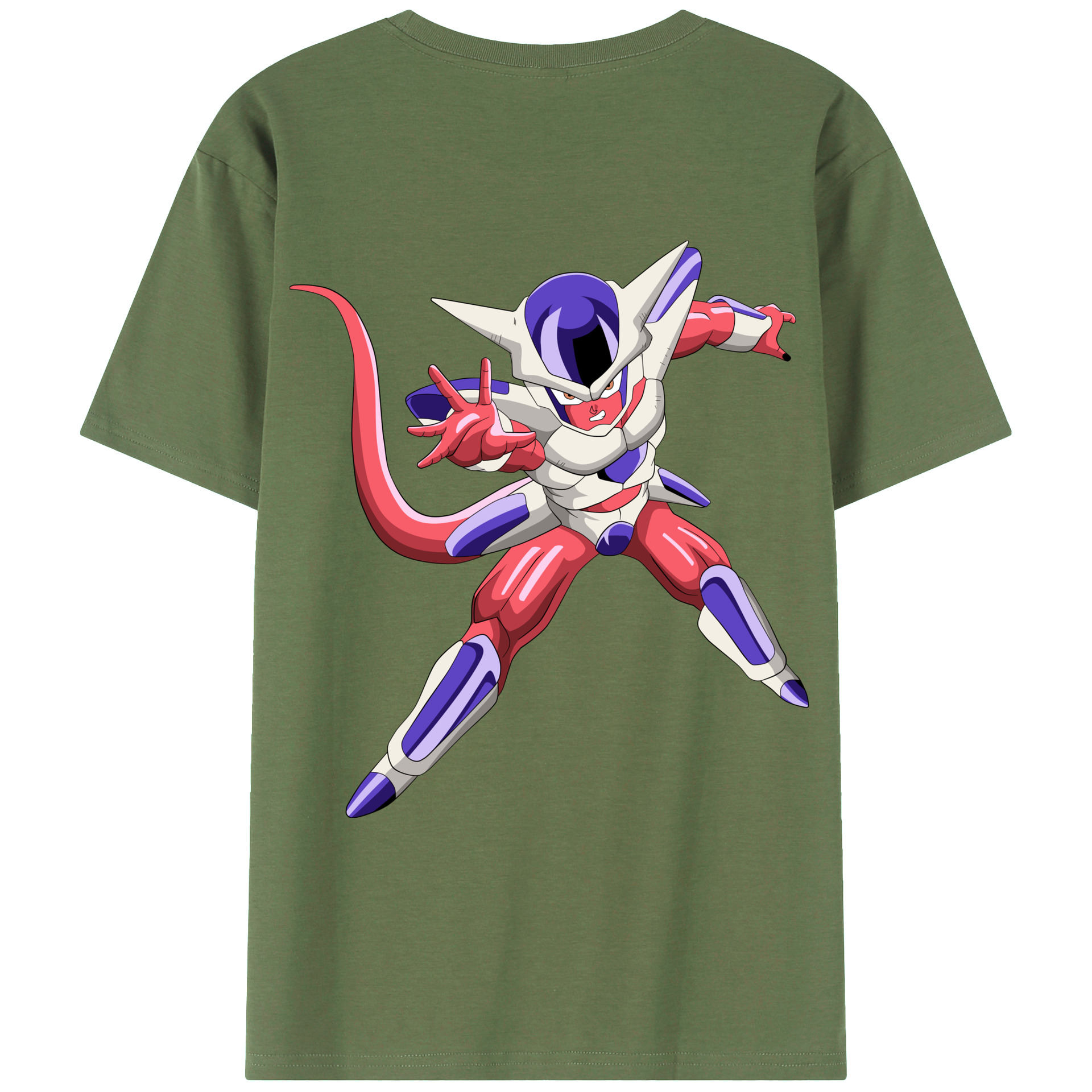 （画像用） ドラゴンボール フリーザ DRAGON BALL Frieza 綿100％ メンズ半袖Tシャツ（バックプリント） 通気性